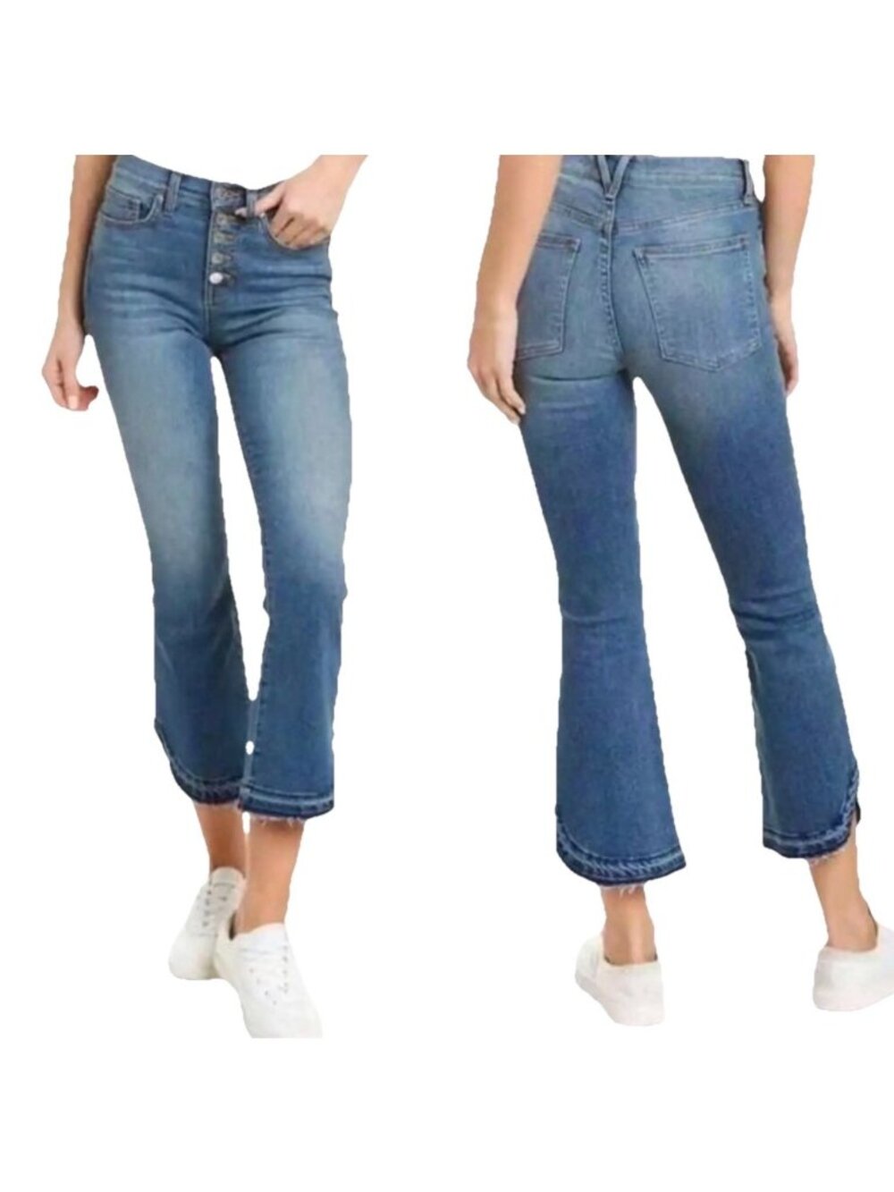 Veronica Beard Jeans Women's Sz 26/2 Carolyn Baby Boot High Rise Button-Fly Jean